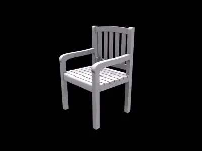 chair Low-poly 3D model 2
