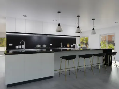 Modern Kitchen 3D model