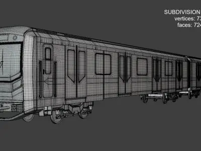 Warsaw metro exterior 3D model