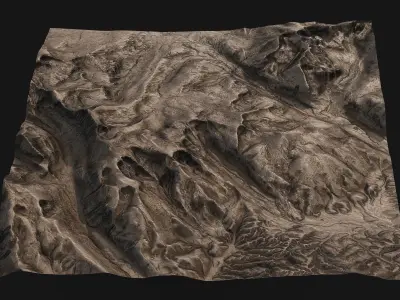 Stylized Terrain Low-poly 3D model