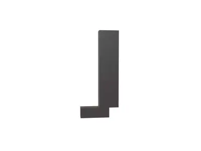 Pixel Font J v1 001 Low-poly 3D model
