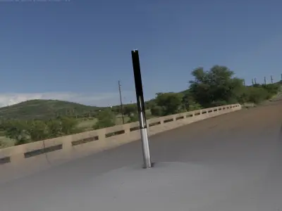 Low-Poly Basic Light Column 28 - Street Light Set-9 Low-poly 3D model