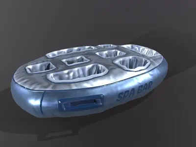 Floating Spa Bar for Pools and Jacuzzis  Low-poly 3D model