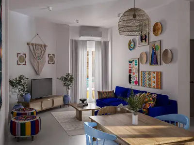 Hotel Unit interior scene  3D model