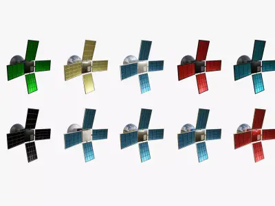 10 Satellite G Collection - SciFi Space Design 3D Model Pack