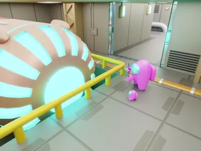 Among Us - The Skeld map 3D model