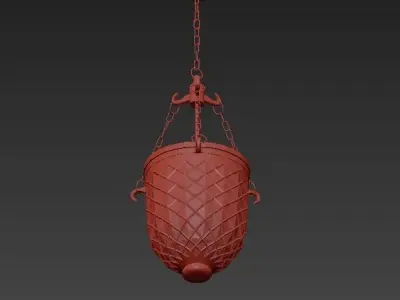Diamonte Etched 3 Light Pendant 3D model