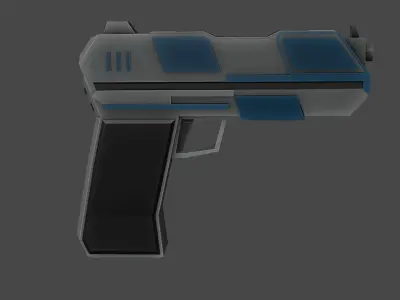 Sci-Fi Pistol Gun Low-poly 3D model