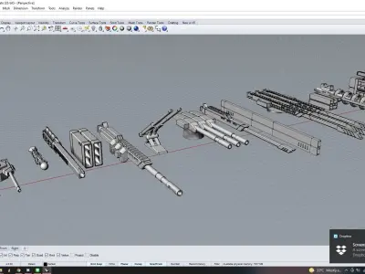 Sci-fi Vehicle Weapons 3D model