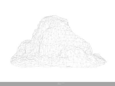 Stylized Dirt Mound Game Ready - AI Low-poly 3D model