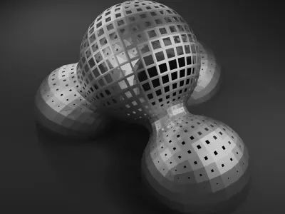 Simple Universal Organic Blob Sculpture low-poly 3d model Low-poly 3D model