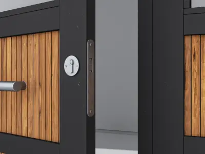 Aluminium door 173 3D model