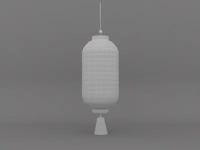 Paper Lantern v002 Free low-poly 3D model