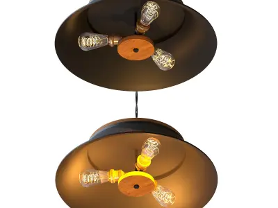 Pendant lamp  Urban light D500 Black 3D model