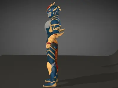 Penn Badgley as Void Knight  Low-poly 3D model