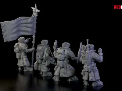 Ice Warriors - Command Squad of the Imperial Force 3D print model