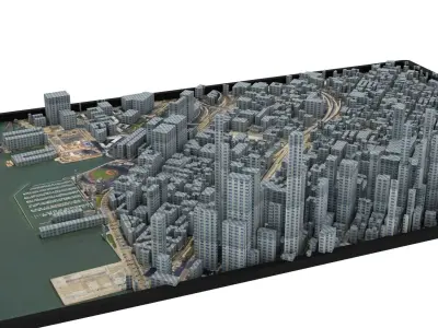 City of San Francisco Low-poly 3D model