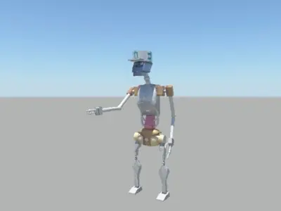 Toby the Robot Low-poly 3D model