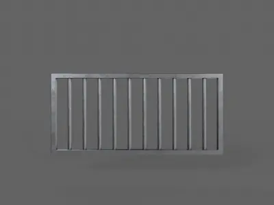 PBR Prison Window 3 Low-poly 3D model