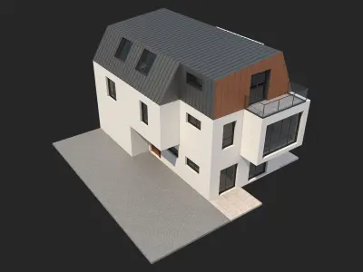 Modern House 17 3D model