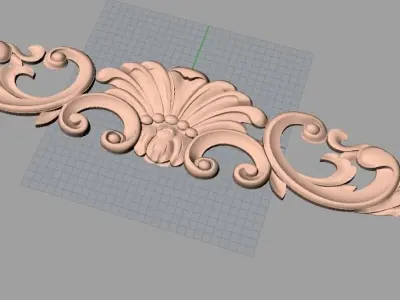 Artcam 3D relief STL models for CNC woodworking E111 3D model