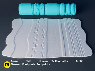 DnD Terrain Rollers Snow Landscape 3D print model