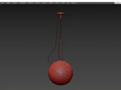 SIRIL glass globe pendant light Low-poly 3D model