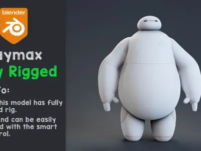 Big hero 6 - Baymax rigged 3D model