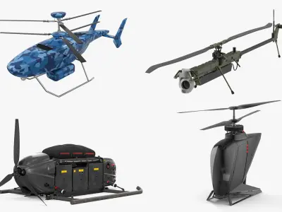  UAV Rigged for Maya Collection 2 