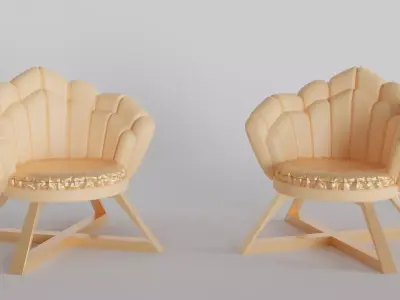 3d low poly sofa for game assets or for furniture needs Low-poly 3D model