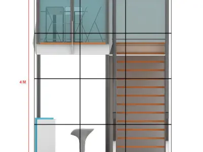 Maxima structure 3x6 double deck 3D model