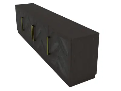 Restoration Hardware- Herringbone Media Console-002 3D model
