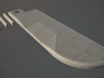 Sidewalk - Modular Set 4 Low-poly 3D model