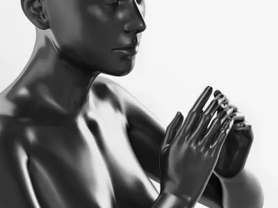 Female woman standing Pose Mannequin 3D model