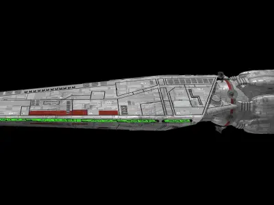 HMS Tower Bridge  Space Frigate 3D print model