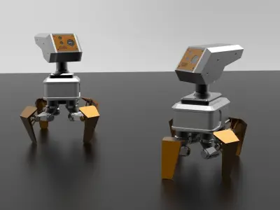 Robot Explorer II Low-poly 3D model