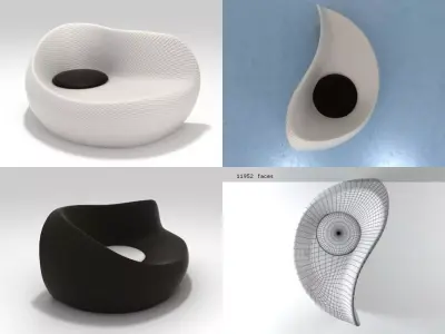 YIN YANG chiase lounge 3D model