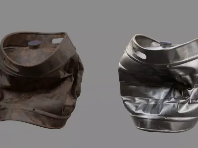 Crushed Keg 04 3D model