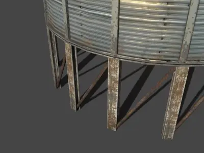 Lowpoly silo  Low-poly 3D model purchase