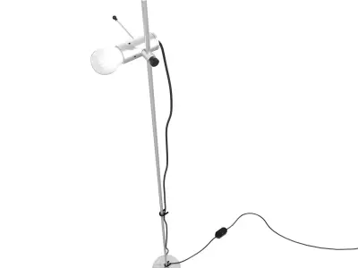 Stainless Steel    Floor Lamp  Tito Agnoli   Oluce     3D model