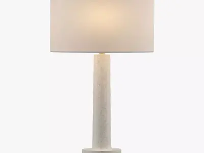 Italian Flared Column Limestone Table Lamp 3D model