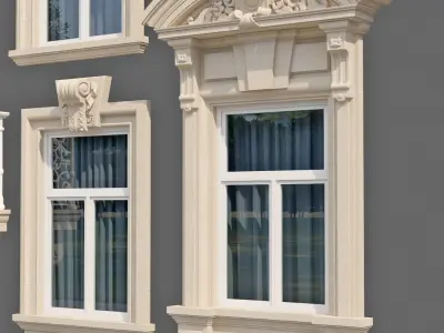 Windows in the style of modern classics 6 3D model 3D model
