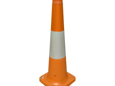 Realistic Traffic Safety Cone Prop Low-poly 3D model