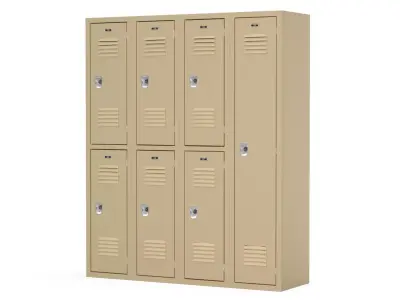 School College Gym Military Locker 3D model