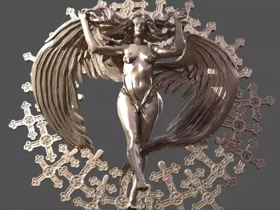 Solar Sun Witch Sculpture 7 3D model