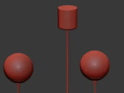 Stilnovo style Italian Chandelier 3D model