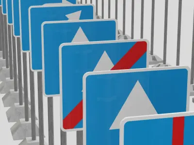 Sign road n1 3D model