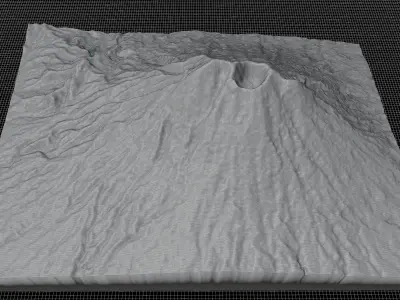 Mount Agung 3d model terrain 3D model