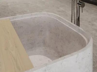 Bathtub modern bathroom with 3D model