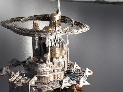 Ringed Tower Island  3D model